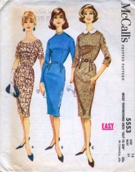 5553 McCalls  '60 EZ SS-LS PROPORTION DRESS PATTERN 12 32'' B or 14 34b choice